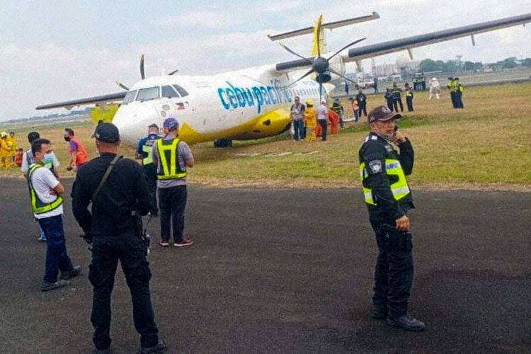 菲律宾宿务太平洋航空飞机冲入草坪，影响马尼拉多个航班！