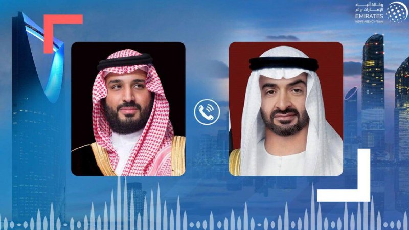沙特王储致电谢赫穆罕默德，谴责胡塞武装在阿布扎比的恐怖袭击